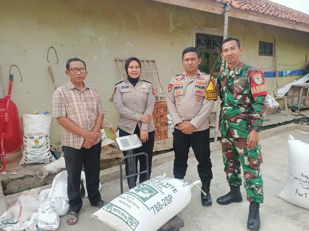 Personel Bag SDM Polres Subang Panen Bersama di Polsek Jajaran, Perkuat Sinergitas TNI-Polri Dukung Ketahanan Pangan Nasional
